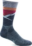 Sockwell Men's Modern Mountain Crew Moderate Compression Sock, Grey - L/XL