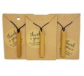 Stress Straws 3-Pack Mindful Breathing Straw Necklaces For Natural Anxiety Relief- Yoga Breath Work Jewelry For Meditation And Deep Breathing Calming Exercises, 3 Count (Pack of 1), bamboo