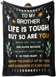 Niyewsor Gifts for Brother Blanket, Brother Gifts for Christmas, Fathers Day, Brother Birthday Gifts, Brother Gifts from Sister Brother, Big Brother Gift, to My Brother Blanket, 60"x50"