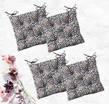 Oasis Home Collection Cotton Chair Cushion/Pad Set (16X16 INCH, 4 pcs Pack)