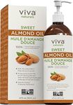 Sweet Almond Oil - 100% Pure Hair and Skin Softener, Non-Greasy Massage Oil, Carrier Oil for Essential Oils and DIY Beauty Blends, Expeller-Pressed Almond Oil for Hair and Body, Non-GMO, 16 fl oz