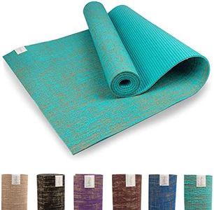 Myga Jute Yoga Mat - Non Slip Exercise Mat for Yoga, Pilates, Meditation and Fitness - Eco Friendly Yoga Mat for Men and Women - Ideal for Home, Gym & Travel - Turquoise
