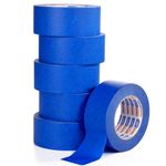 ADHES Upgrade Blue Painters Tape, Masking Tape for Painting 6 Rolls x 1.88 Inch x 60 Yards, Blue Paint Tape No Residue Outdoor Anti UV Multi Surface Use, Total 360 Yards