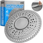 zaa Shower Drain Hair Catcher, Premium Silicone Drain Protector & Shower Drain Cover for Regular Drains of Shower Room, Bathroom, Sink, Gray