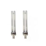 Clear-Pond UVC 9w Pack of 2 UVC 258nm Bulbs G23 2 Pin PLS Lamp Base