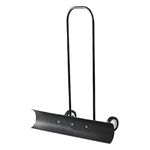 Snowcaster 70SNC 36-inch Bi-Directional Wheeled Snow Shovel Pusher and Barn Shovel, 10.5" x 36 ", Black