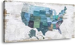 Map of The United States Wall Decor