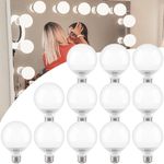 Honesorn Light Bulbs 60 Watt Equivalent - G25 Globe LED Bulbs 4000K Natural White E26 Medium Base Light Bulbs for Bathroom Vanity Mirror 5W,500LM,Non-dimmable,12 Pack