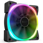 NZXT AER RGB 2-140 mm - HF-28140-B1 - Advanced Lighting Customizations - Winglet Tips - Fluid Dynamic Bearing - LED RGB PWM Fan for NZXT RGB - Single (Lighting Controller REQUIRED & NOT INCLUDED)