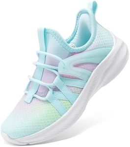 DREAM PAIRS Kid Shoes Slip On Sneakers Running,Rainbow,12 Little Kid