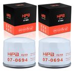 Hipa 12-050-01-S Oil Filter for Kohler 7000 5400 Series CH18-CH25 CV18-CV25 Engine Lawn Mower Cub Cadet XT1 LT42 Lawn Tractor Replace 12 050 08 Cub Cadet KH-12-050-01-S Pack of 2