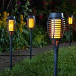 Smart Solar Garden Solar Powered Realistic Flame Black Flaming Party Torch 5pk,JNS_476550