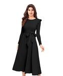 ILLI LONDON Women's A-LINE Maxi Dress (Black, x_l)