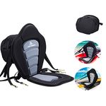 JAYEGT Comfort Sit On Top Kayak Backrest Seat Fishing Full Black Back Rest Cushion