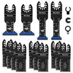 shirylzee 14PCS Multi Tool Accessories, Oscillating Saw Accessories Set for Wood/Metal Universal Quick Release Accessories Fit Bosch Fein Multimaster Ryobi, Milwaukee Dremel Dewalt Makita