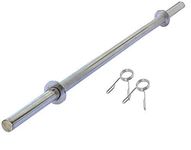 BK 4 feet 23 MM Straight Chrome Plate Weight Lifting Rod with 2 Locks for home and commercial use