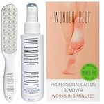 Callus Remover - Three Minutes Quick Fix- Foot File Rasp - Instant Foot Exfoliating Softener Peel Spray, Heels Callus Scrubber File - Home Spa Pedicure Treatment. Wonder Pedi (Foot File + Softener)