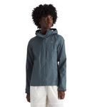THE NORTH FACE Women's Venture 2 Waterproof Hooded Rain Jacket | Raincoat With Breathable Dryvent 2.5l Fabric, Pit-zips, Granite Grey, Small