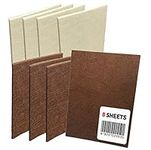 Mighty X Large Felt Furniture Pads Protectors by iPrimio - Pack 8 Pcs, Place Under Furniture Legs, Feet, Dining Table, Couches, Vases. Protect Hardwood Floors. Protect (4 Pc Brown / 4 Pc Beige)