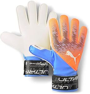 PUMA Unisex Child Ultra Protect Soccer Gloves, Ultra Orange-Blue Glimmer, 6