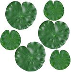 FFWHKON Floating Lily Pads Plastic Pond Ornaments, 6Pcs Artificial Lotus Leaves,Plastic Foam Water Lily Pads Foliage Pond Decor for Koi Fish Pool Patio Aquarium