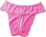 Justgoo Womens Sexy Thongs Lace Panties Underwear Low Rise Plus Size Underpants Pack of 5