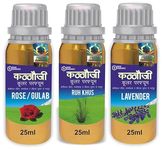 Parag Fragrances 3 in 1 Cooler Perfume Offer Pack (Gulab, Lavender, Ruh Khus) 25ml x 3pc Total 75ml / Kannauji Cooler Perfume/Cooler Scent/Cooler Attar For Water Cooler