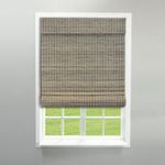 Radiance Cordless Bamboo Roman Shades for Windows - Flatstick Bamboo Blinds for Reduce Bright Light - Bamboo Roman Shades for Home & Offices - Driftwood - 34" W x 64" L - (2208858E)