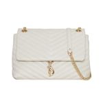 Rebecca Minkoff Women's Edie Flap Shoulder Bag, Pearl