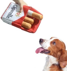 Cosyhomes Jouet interactif pour chien, jouet interactif en forme de cigarette pour chien, jouets en peluche pour chiens de petite et moyenne race, cadeau d'anniversaire pour animal de compagnie