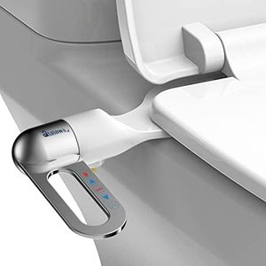 Bidet Toilet Seat Attachment Ultra Slim Bidet With Self Cleaning Dual Nozzle Adjustable Water Non Electric Bidet Fresh Water Spray for Sanitary and Feminine Wash