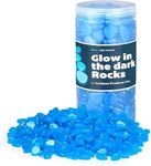 Graham Products 450 Pieces Glow in The Dark Rocks | Indoor & Outdoor Use - Garden, Fish Tank Pebbles, Planter, Walkway, Driveway Decoration & More | for Kids Aged 6 & Up | Powered by Sunlight - Blue