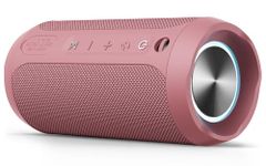 EDUPLINK Bluetooth Speaker, Portable Wireless Speakers, Waterproof IPX7 Speaker, TWS Pairing Stereo, Long Playtime for Home, Travel, Pink