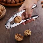 MAYANSHH Multipurpose Nutcracker | Walnut Cracker Heavy Duty Shell Cracker Seafood Pecan Walnut Opener Tool with Non-Slip Handle | Pack of 1, Silver |