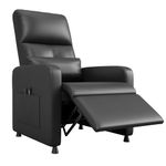 JoanKaren Power Recliner Chair, Adjustable Electric Recliner with Remote, Ergonomic Overstuffed PU Leather Single Sofa, Tall Back, USB Port, 300 LBS Capacity for Living Room Home Theater