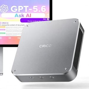 CIRICO VOX CORE Aluminum Alloy AI Conference Speakerphone with PC Client, USB Meeting Speaker with 4-Mic Array, Transcribe & Summarize Meetings for Professionals & Teams, Zoom Teams Google Meet