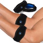 RiptGear Tennis Elbow Brace for Women & Men, Elbow Brace for Tendonitis and Tennis Elbow, Elbow Strap for Tendon Pain Relief, Adjustable Compression (2-pack, Blue)