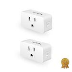 Smart Plug 2.4G WiFi YUTRON Smart Life Plugs WiFi Smart Outlets Wireless Sockets Works with Alexa, Echo Dot,Google Home, Timer Switch, 10A, Long Reception Range, No Hub Required, White, 2 Pack