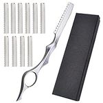 Professional Paint Stainless Steel Feather Cut Hairdressing Razor (sliver)