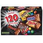 MARS ASSORTED Chocolate Halloween Candy Bars, Variety Pack, 120 count