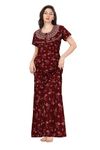 Soulemo Women's Blended Alpine Maxi Nighty (Xxl - Bust 52, Red 30) 1642Gxxl