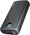 Power-Bank-Portable-Charger - 40000mAh Power Bank QC 4.0 and PD 30W Quick Charging Built-in LED Display 2 USB 1Type-C Output Compatible with Most Electronic Devices on The Market(Light Black)