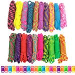 PARACORD PLANET 550 lb Type III Crafting Kits with Buckles, 200', Big Neon