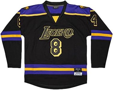 Madjus Men's Fashion Legend Jersey Sports Fan Hockey Jerseys Stitched (as1, Alpha, l, Regular, Regular, Black, L)
