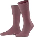 FALKE Men's Airport Wool Dress Socks, Pink (Roan Rouge 8936), 11-12, 1 Pair