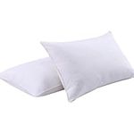 K-One White Goose Feather And Down Pillows 48 x 74cm Anti-Dust mite Double Piped Edging (Pack of 2)