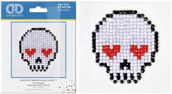 Diamond Dotz Sugar Skull Heart Diamond Painting Kits for Adults - Diamond Art Kits a Relaxing Creative Craft Kit with Dotz Gems 3"x3"