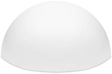 White Half Sphere Foam Ball for DIY Crafts, Large Hollow Dome for Art Supplies (11.4 x 6 in)