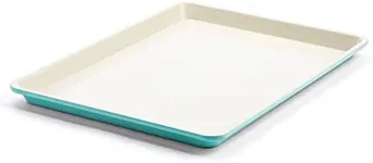 GreenLife Ceramic Non-Stick 46 cm x 33 cm Cookie Sheet, Aluminium, PFAS-Free, Turquoise