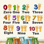 StickMe 'Numbers from 0 to 10 - Kids - Learning - Education - Nursery School - Kinder Garden - Baby Wall Sticker' -SM648 (Multi Colour, Vinyl - 100cm X 80 cm)